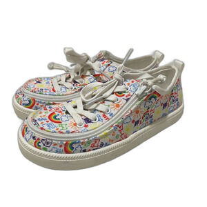 Billy Footwear Doodle Low top Zip Shoe Sneaker Youth 2 Unisex Rainbow Colorful